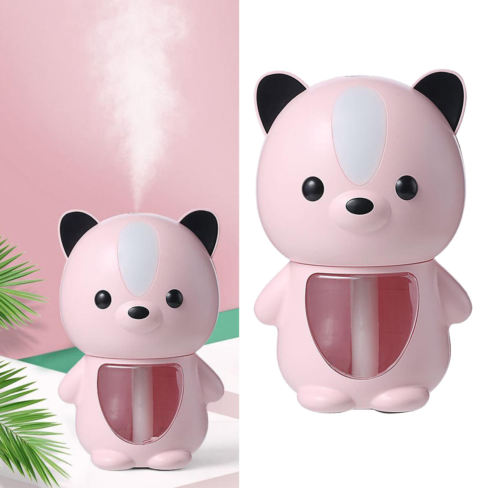 Portable Mini Humidifier, 200ml Personal USB Desktop Cool Mist Purifier with: Pink