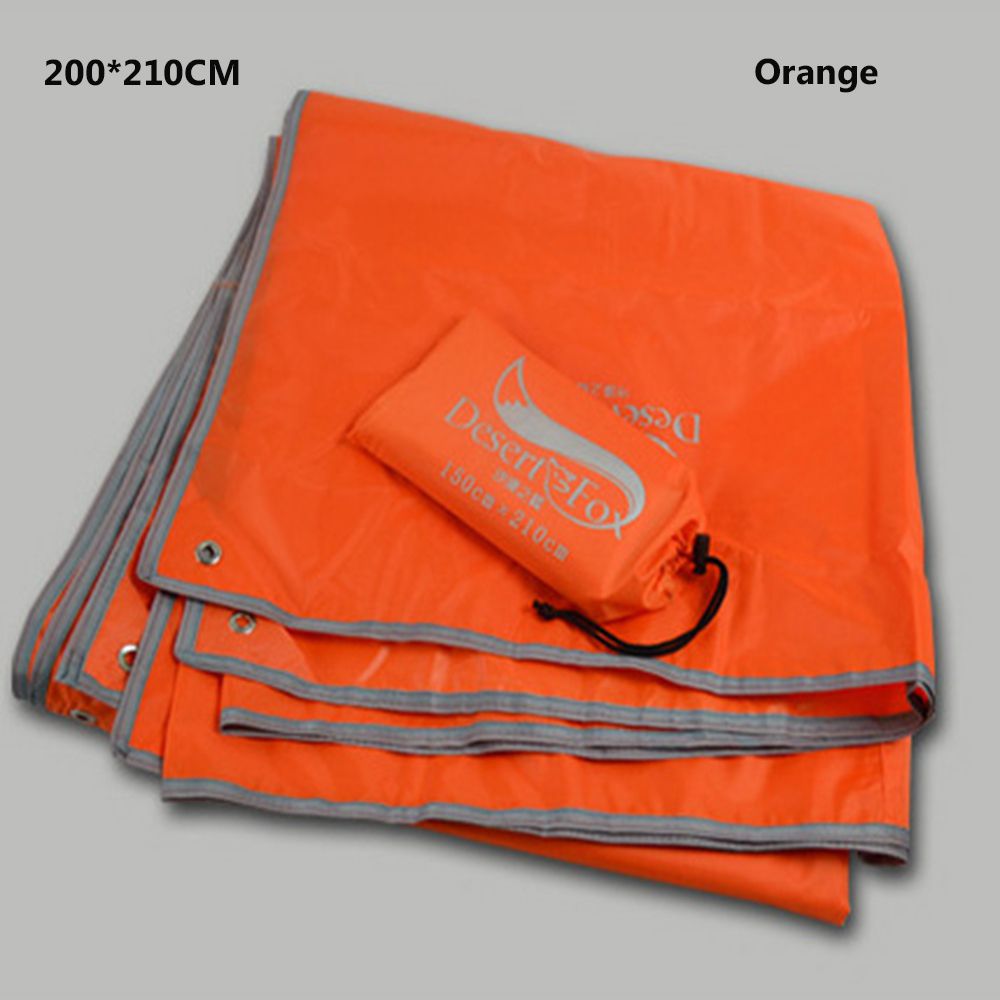 Wüstenplane, wasserdichte plane, picknickdecke, ultraleichte zeltunterlage mit packsack für camping und wandern: Orange 200 x 210cm