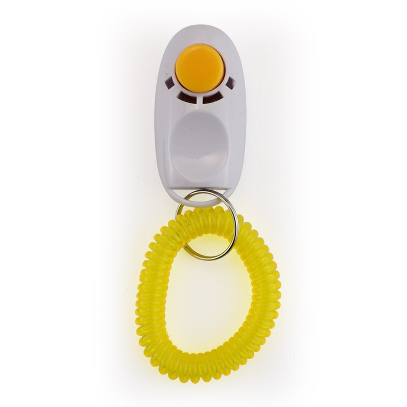 Cat Dog Training Clicker Portable Dog Button Clicker Sound Trainer Pet Train Tool Wrist Strap Key Chain Accessory