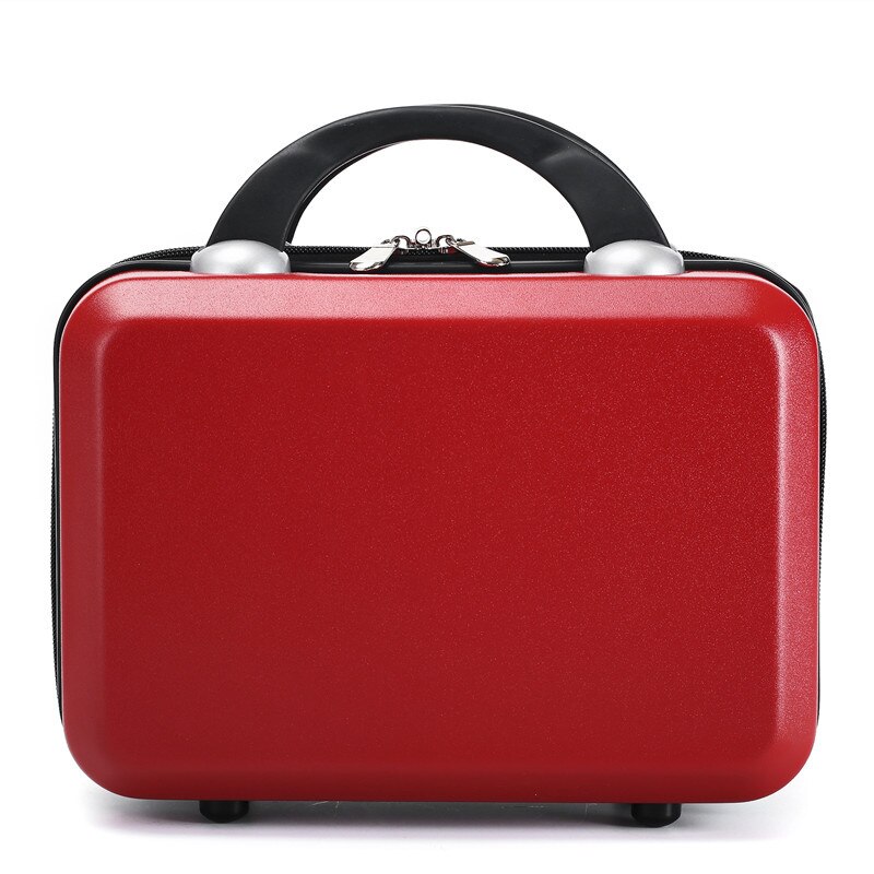 2022 Hand luggage mini 13-inch cosmetic case storage box small portable password travel case: Auburn