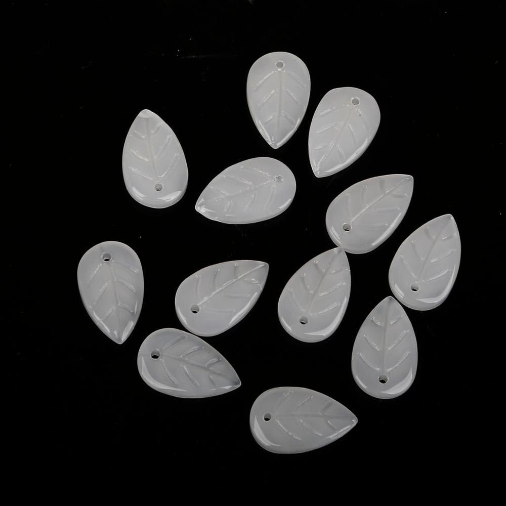 18x11mm Czech Glass Leaf Beads Jewelry Making Supply Czech Leaf Beads DIY Earring Finding Clothing Supplies 20pcs/bag: 01