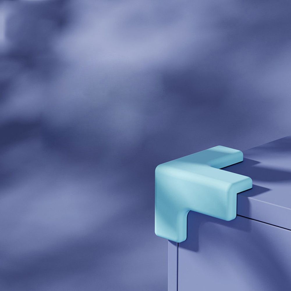 Baby Safe Silicone Corner Protector From Table Desk Furniture Angle Child Safety Edge Guards Anticollision Protection Cover Pad: blue-T-shape