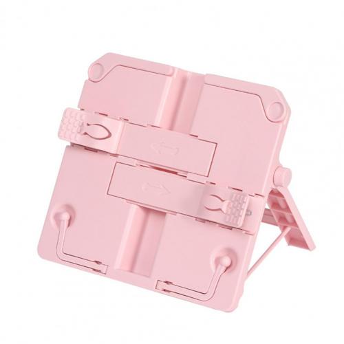 Draagbare Boek Houder Intrekbare Boek Stand Boek Lezen Houder Beugel Boekensteunen Office Thuis Lezen Boekenplank Boekenstandaard: Roze