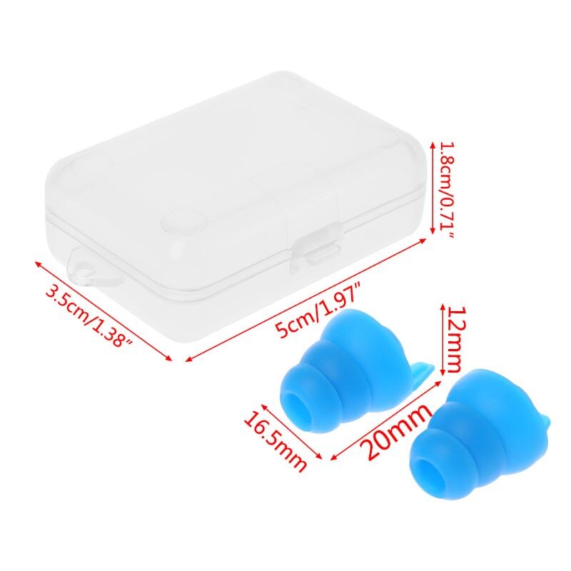 1 Pair Silicone Earplugs Noise Cancelling Ear Plugs Hearing Protection