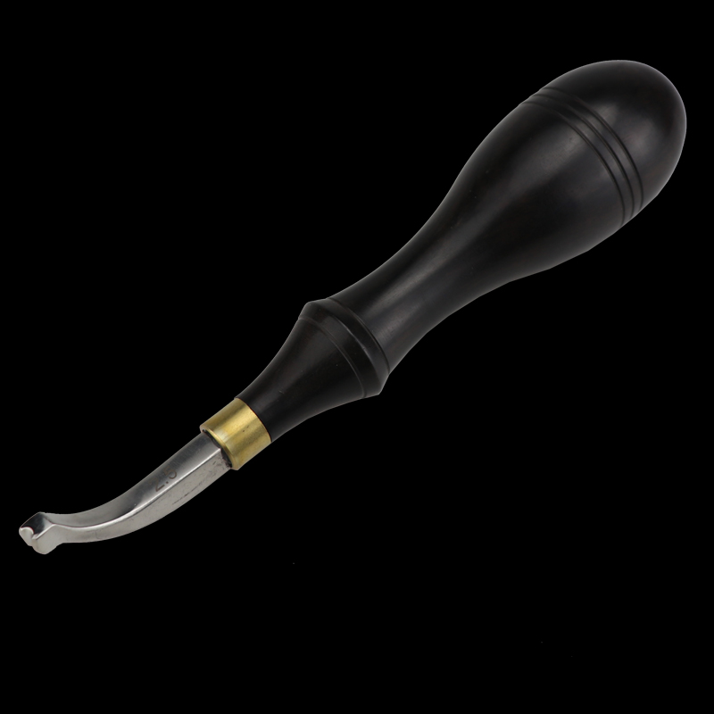 Leather Craft Hand Tools Leather Edge Creasing Tool with Wood Handle: 2.5MM