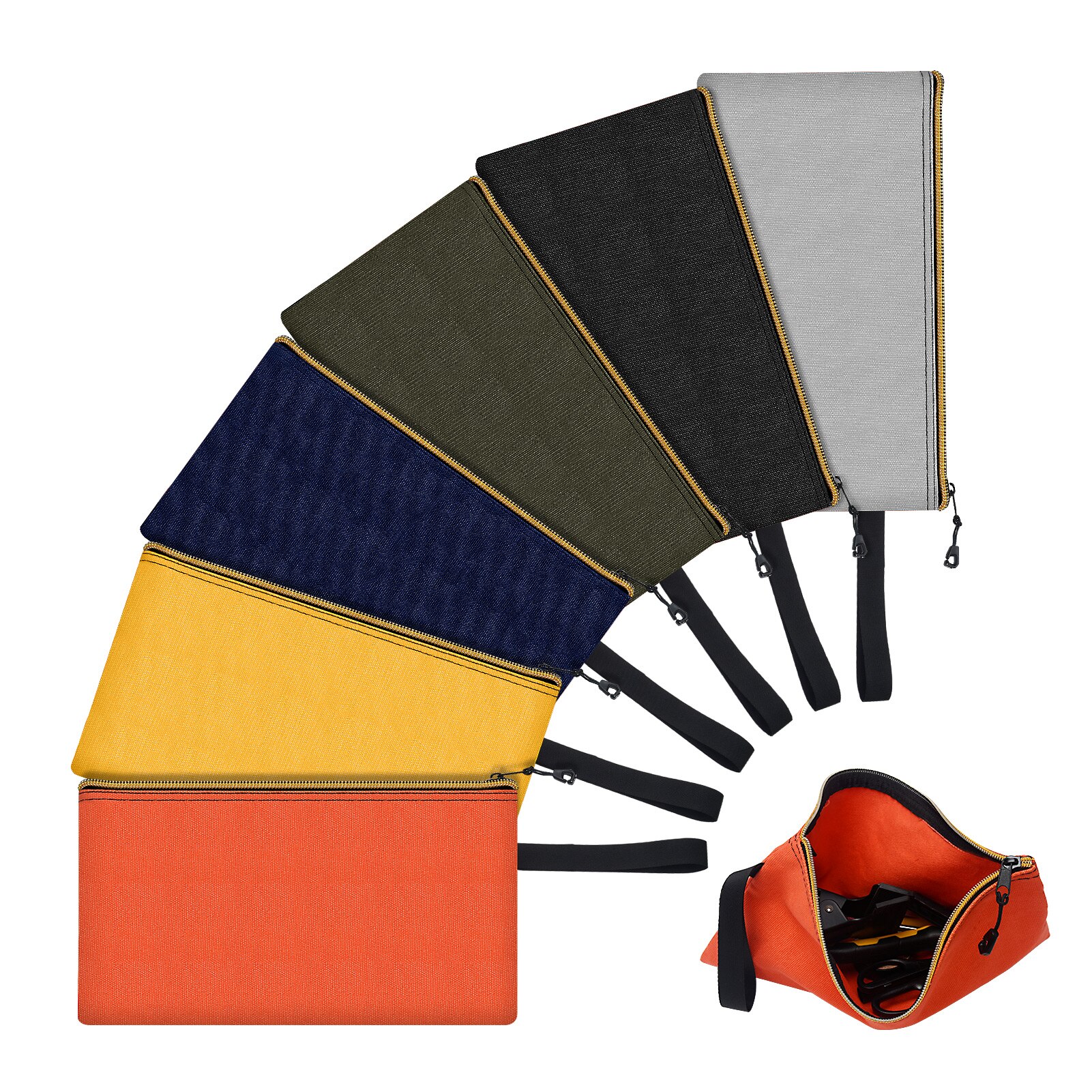 Large Capacity Heavy Duty Multi Purpose Home Storage Pouch Universal Tool Bag Durable Canvas Travel Organizer Zipper Closure