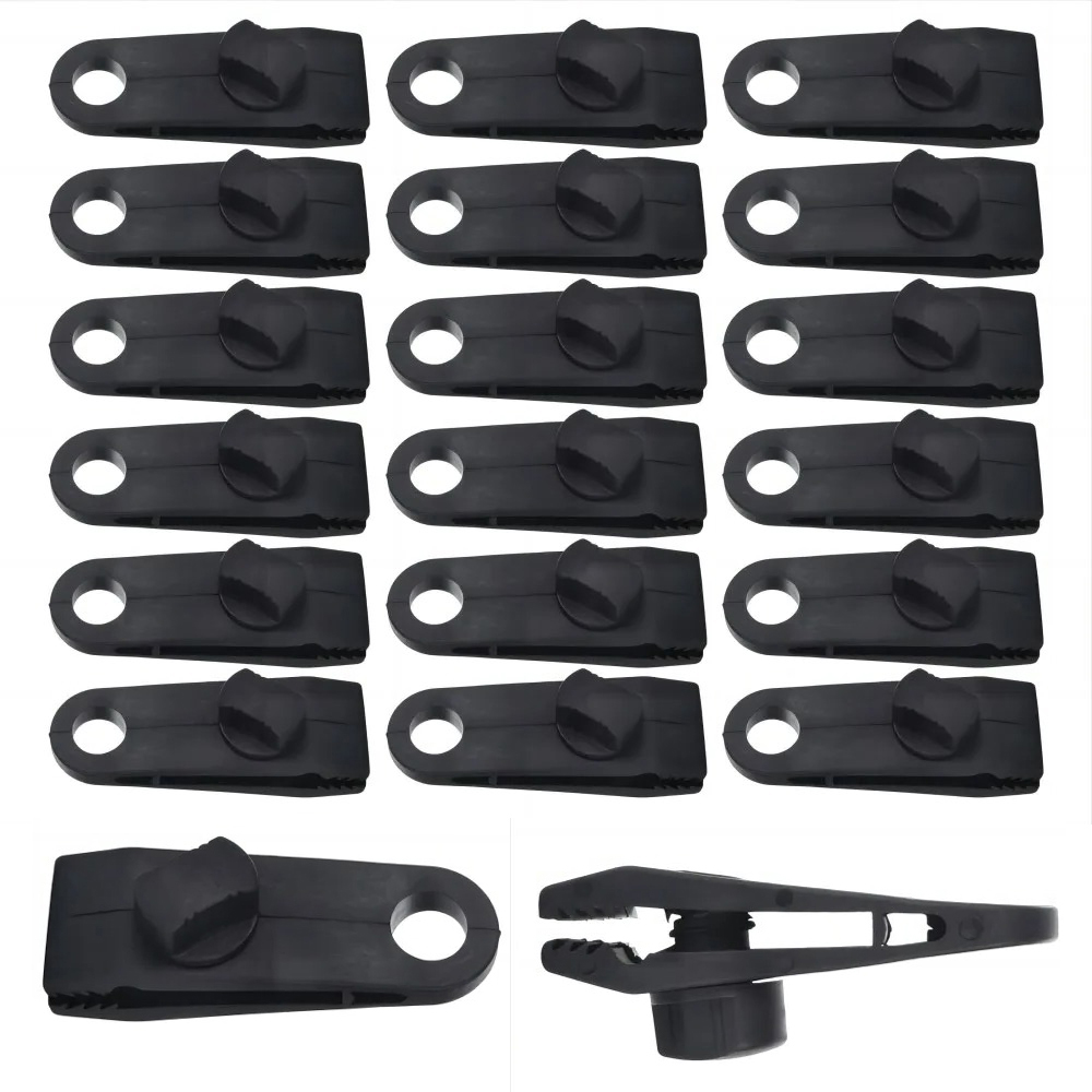 10/20 Stück robuste Zeltklammer, Planenklammern, Verschlussgriff, Zeltklemmen, Klemmen für Planen, Markisen, Camping, Auto und Schwimmbadabdeckungen: Weiß