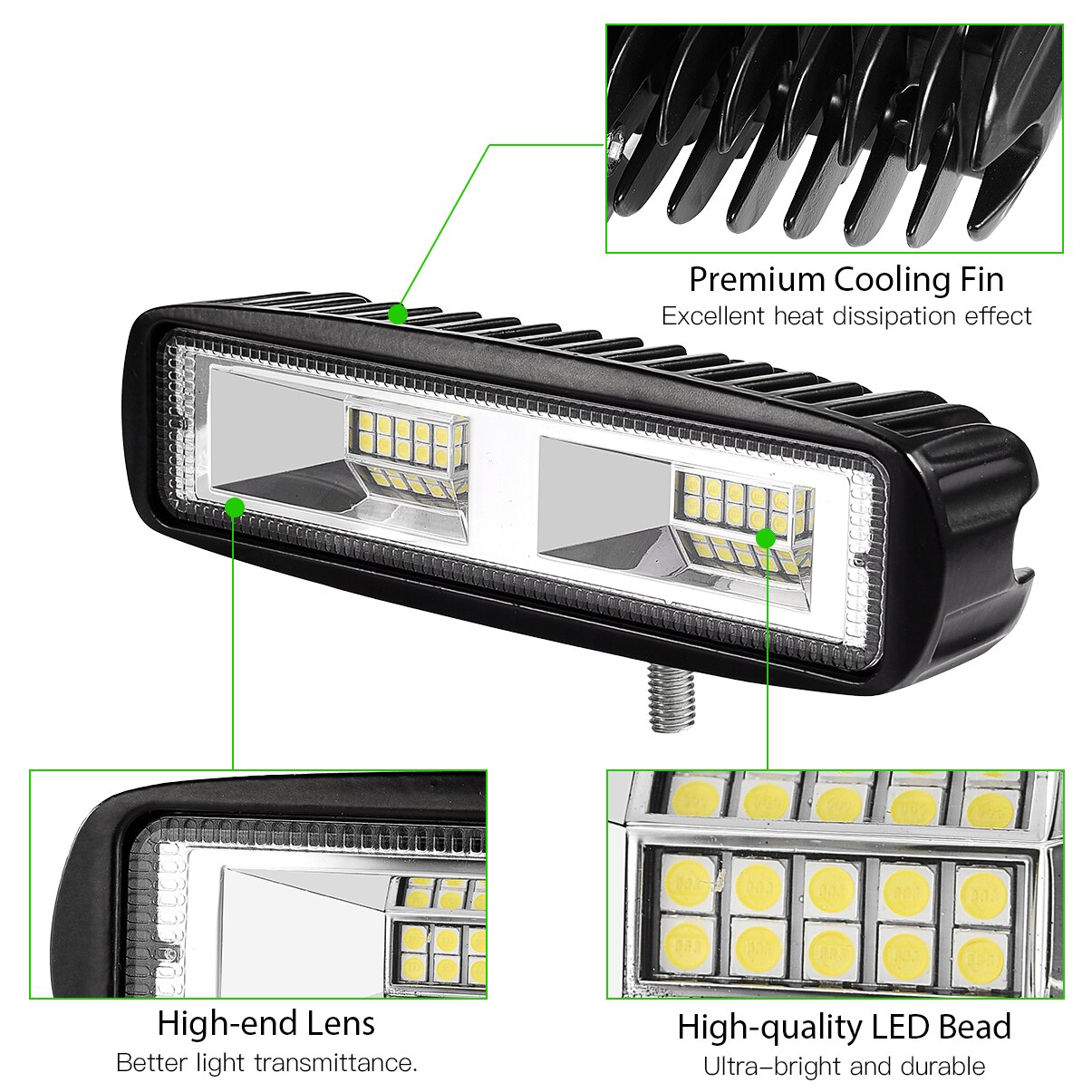 LEDGLE 30 w LED Auto Licht Compact Werk Licht Stofdicht Off-road LED Licht Helder Rijden Licht voor Verschillende voertuigen Waterdicht