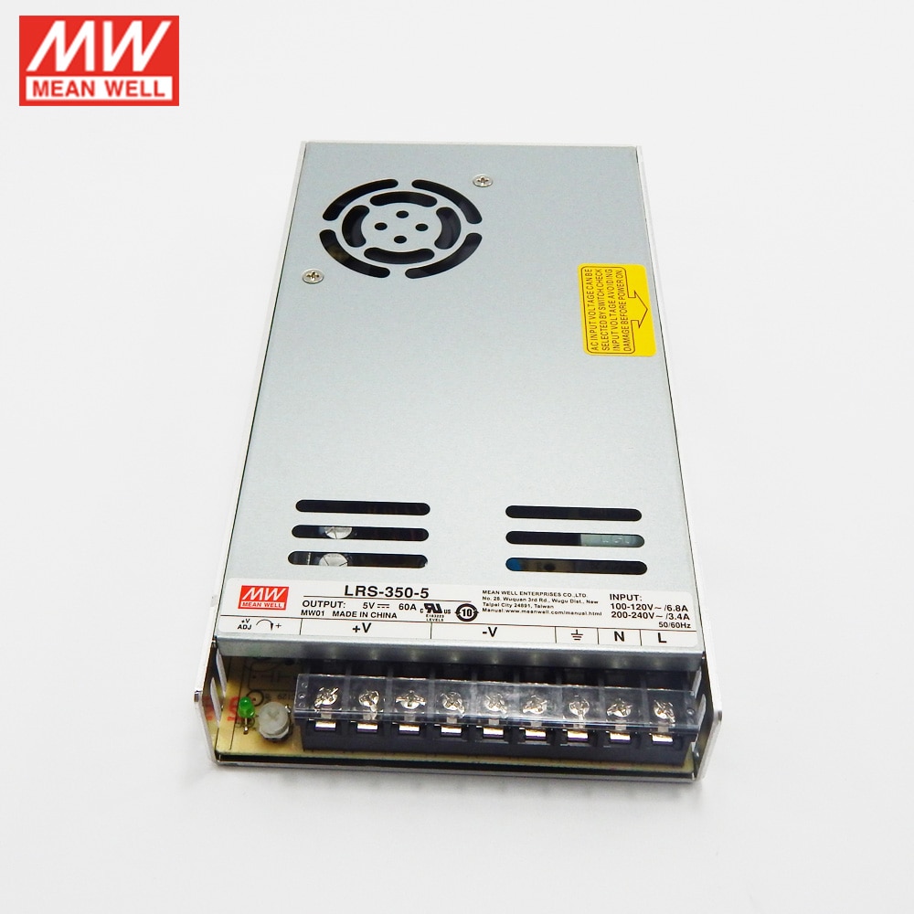 MEAN WELL-fuente de alimentación conmutada LRS-350, transformador PSU, 350W, 110V/220Vac a 3,3 V, 4,2 A, 5V, 12V, 24V, 36V, 48V