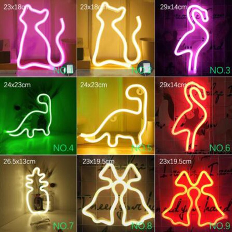 Neon Light Rocket/Planet Shape USB Led Neon Sign for Room Home Party Wedding Decoration Xmas Night Lamp