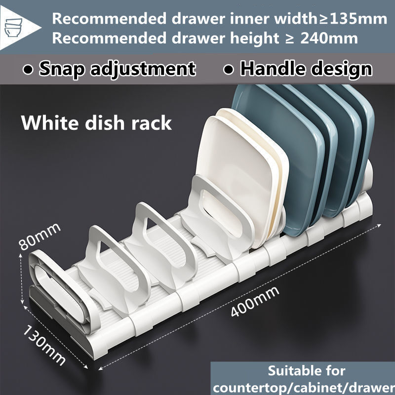 Kitchen Dish Drainer Drawer Bowl Drying Rack Organizer Cabinet Drawer Plate Holder Adjustable Dish Drying Rack over The Sink: Dark Khaki