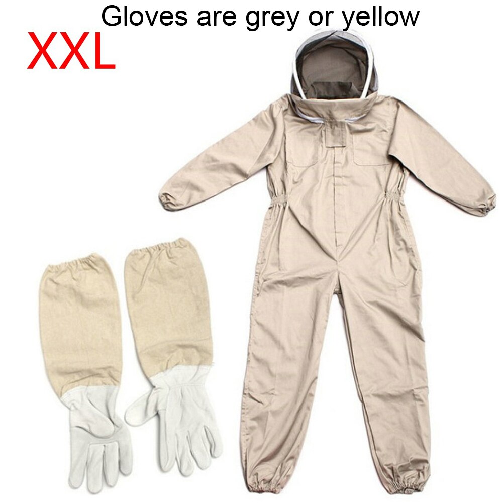 Säkerhetsdräkt unisex ventilerad skyddskläder bee proof med handske biodlingsdräkt slöja huva gård helkropp