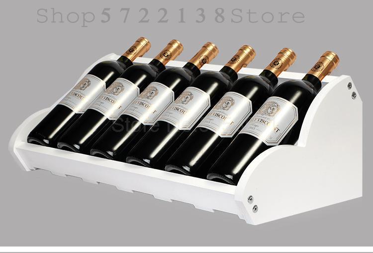 Europæisk massivt træ vinreol dekoration enkel træ vin display rack stue vin skab vin hylde kan være: 58 x 27 x 19cm 6