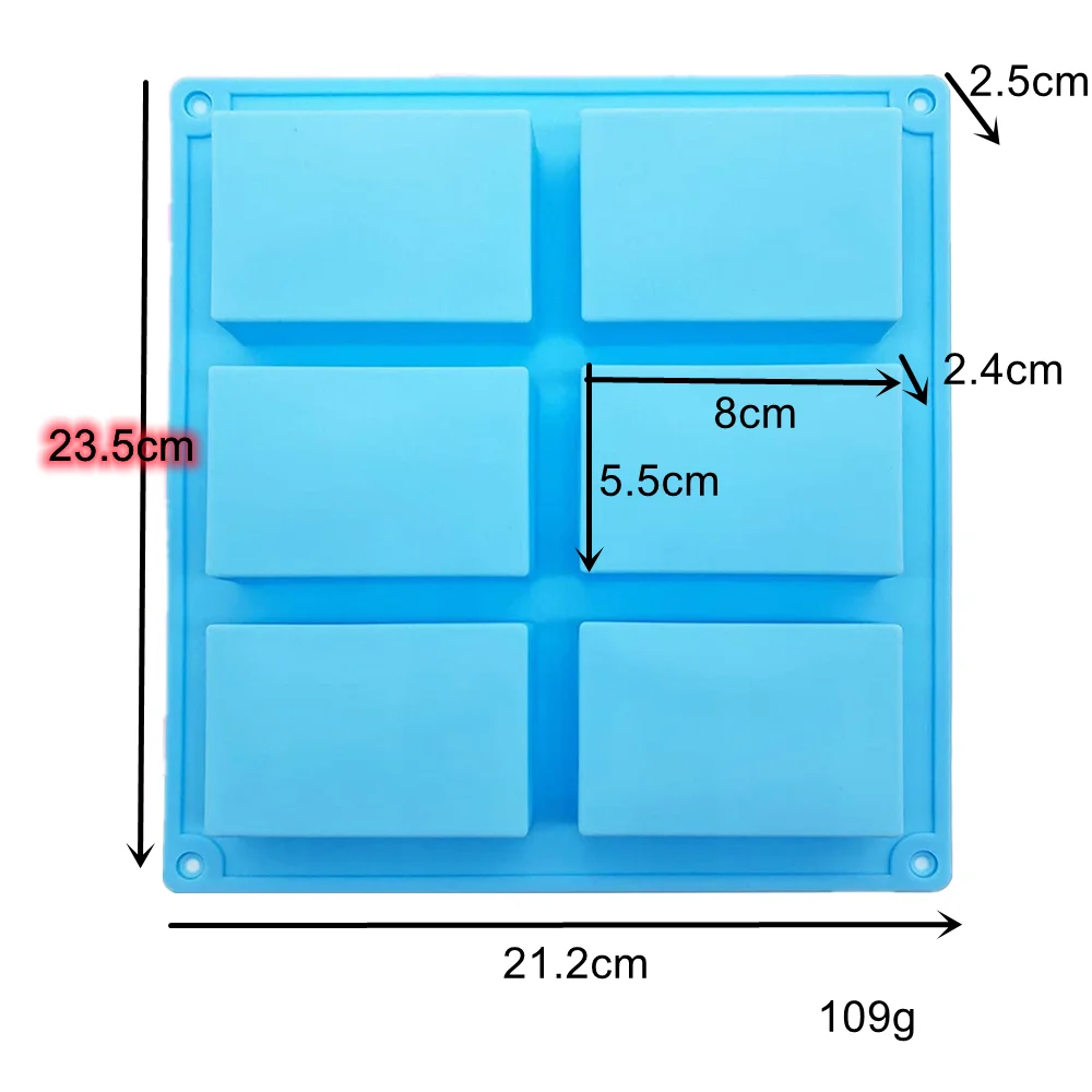 Silicone Rectangle Cake Pan Square Soap Molds Pudding Muffin Loaf Brownie Cornbread Mould: green