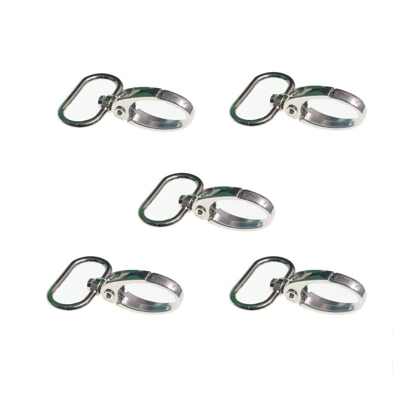 5 stks/partij Metalen Haak Jarretel Clip Schaar Snap Leatherworking 15 20 25mm Attachment Ring Clip DIY Onderdelen