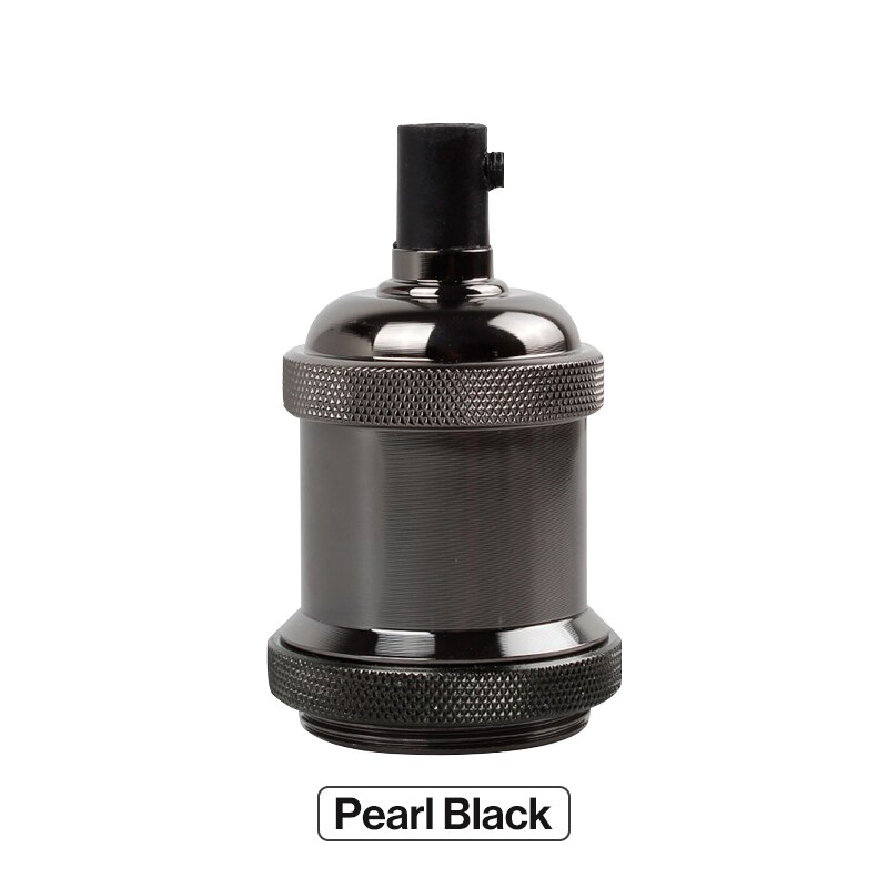 Vintage Edison Lamp E27 Socket Retro Pendant Lights Bulb Socket Screw Base Aluminum Light Industrial Retro Lamp Holder Fitting: Pearl Back