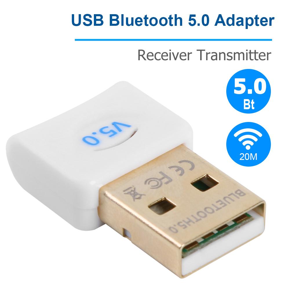 Usb Bluetooth 5.0 Dongle Adapter Met Cd Ingebouwde Driver Voor Bluetooth Apparaten Toepassing Op Windows 7/8/10/Vista/Xp Mac