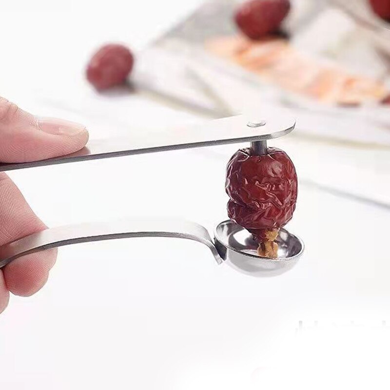 1Pcs Rvs Rode Data Jujube Cherry Olijf Corer Thuis Keuken Fruit Core Remover Zaad Push Out Tool Keuken accessoires