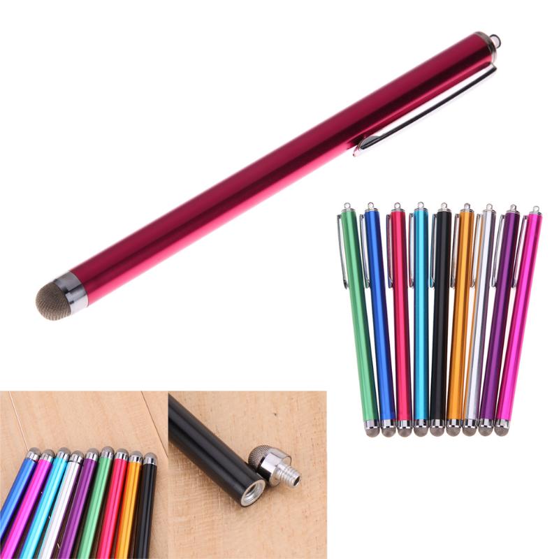 Universal Metal Mesh Micro Fiber Tip Touch Screen Stylus Pen for iPhone for Samsung Smart Phone Tablet PC Stylus Pen 9 Colors