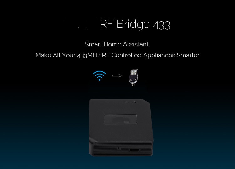 1PC RF pont WiFi 433MHz remplacement domotique intelligente commutateur universel Intelligent Domotica WiFi télécommande RF directe