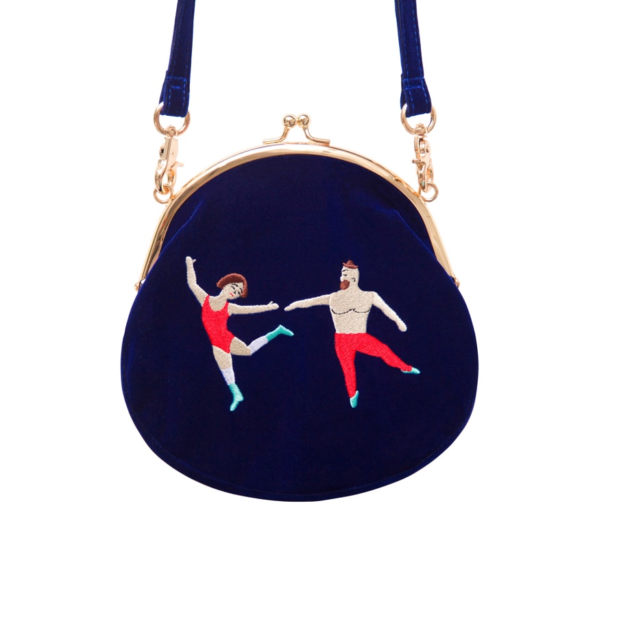 YIZI SToRe Vintage Velvet Embroidery Women Messenger Bags In Semi-circle Round Shape Original (FUN KIK)