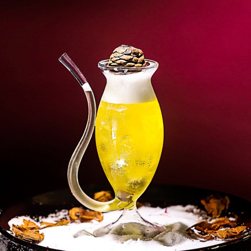 Vampir Rotwein Saft Glas Tasse Becher Mit Gebaut in Trinken Rohr Stroh Wärme-widerstand Vampir Cocktail Wein Glas 300ml
