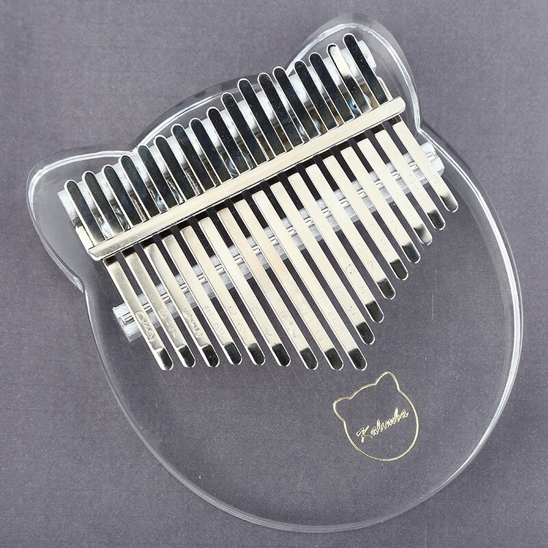 Kalimba de 17 teclas, Piano de pulgar acrílico, 17 teclas, instrumento de teclado transparente Mbira