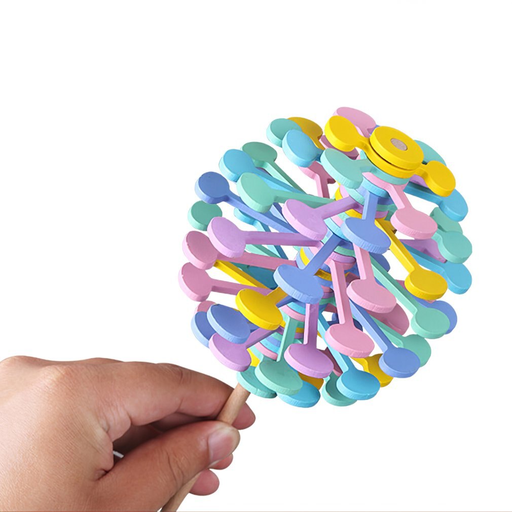 Giocattoli rotanti in legno per alleviare lo Stress della lecca-lecca giocattoli creativi per la decorazione della decompressione giocattoli rotanti in legno per alleviare lo Stress della lecca-lecca