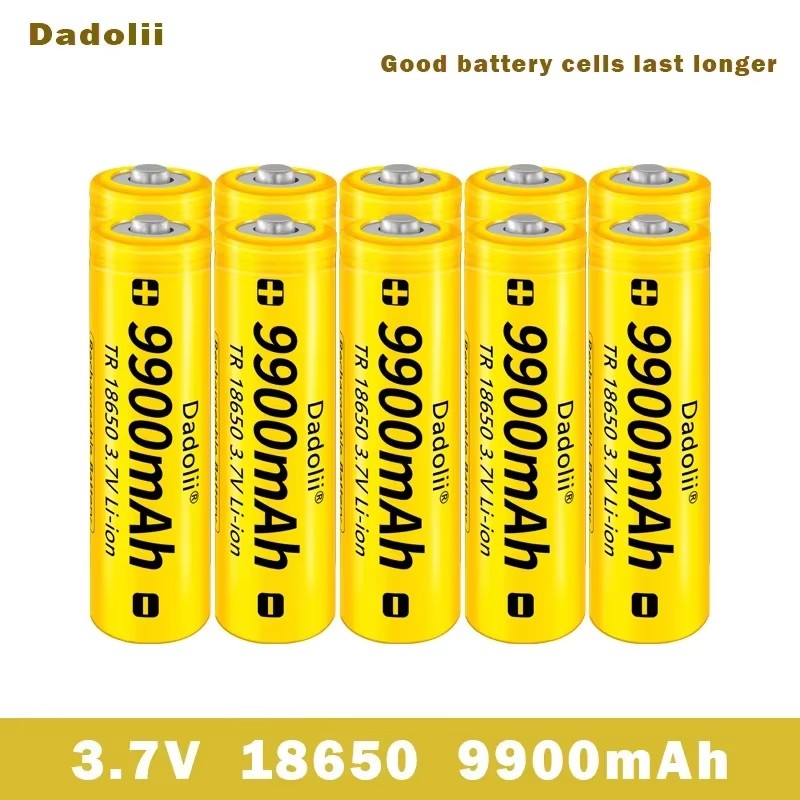 18650 li-- ion batteri 3.7v x 9900 mah genopladeligt - langtidsholdbart til led-lommelygte (  (1-40 stk./parti) lithium-batteri med høj kapacitet: Lyserød