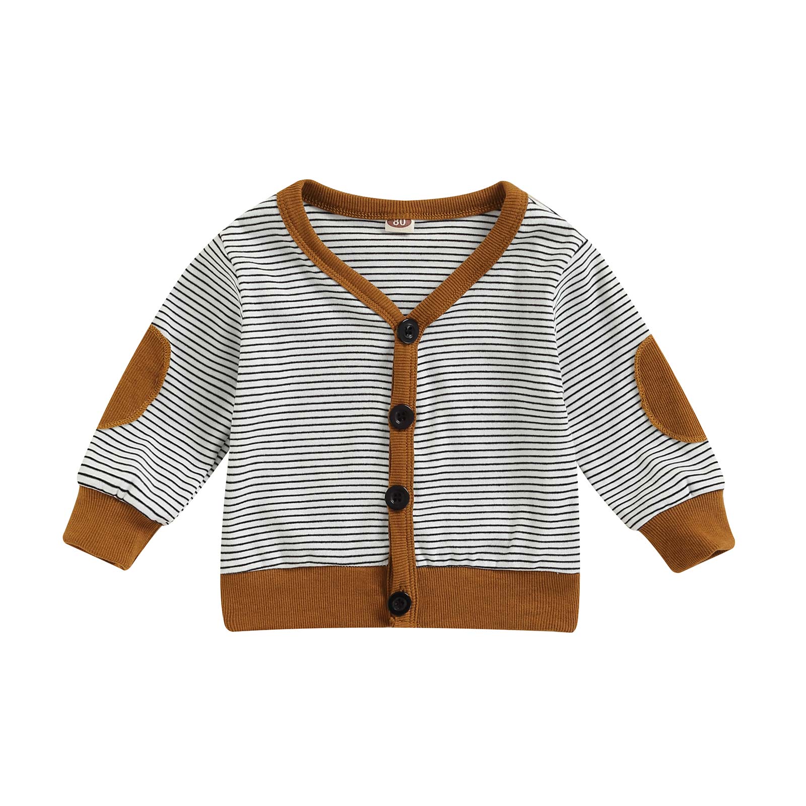 Baby Baby Jongen Meisje Lente Herfst Kleding Baby Jassen Streep Patchwork Lange Mouwen Single-Breasted Jassen Kleding: WHITE / 6m