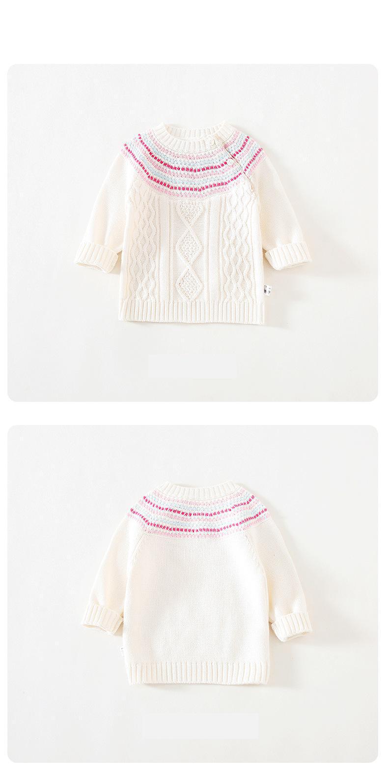 Ropa de bebé de estilo coreano para niñas, suéteres blancos de punto de manga larga, suaves y cálidas prendas de vestir, Tops, 1-3 años, novedad de invierno