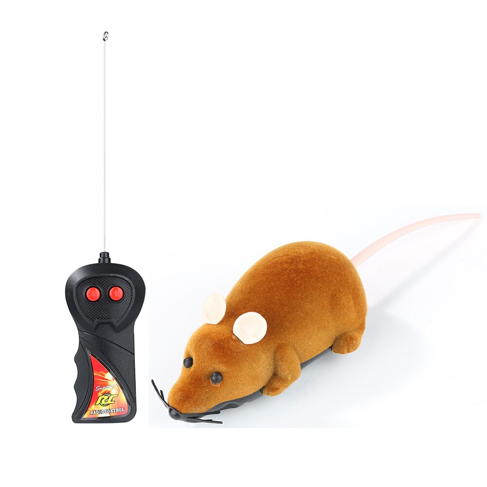 Haustier Katze Spielzeug Fernbedienung Drahtlose RC Simulation Katze Maus Spielzeug Kreative Elektronische Ratte Mäbenutzen Spielzeug Für Katzen Haustier Katze zubehör: Braun Fleshcolor Ohr