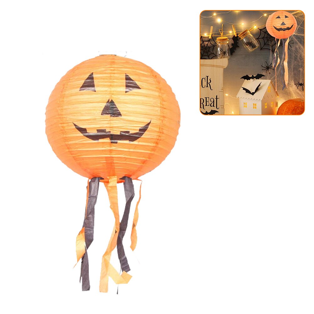 Pumpkin Lantern Halloween DIY Decoration Lantern With Hook Paper Lantern Halloween Decorations For Home