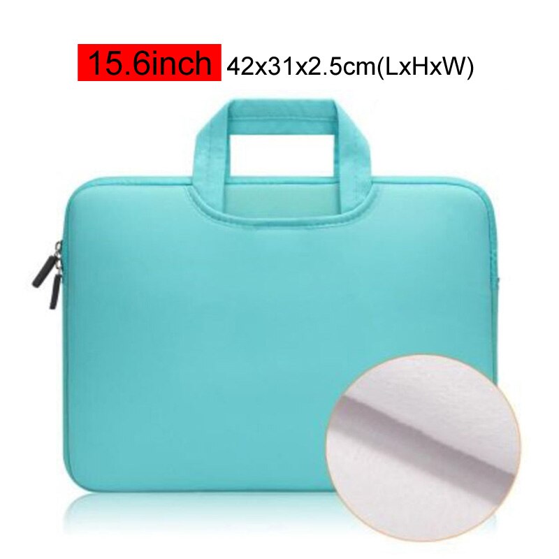 Portable Laptop Bag 11 13 14 15.6 inch Ultrabook Macbook Handbag Business Office Briefcase Notebook Ducuments Case Bags XA63C: Green 15.6in