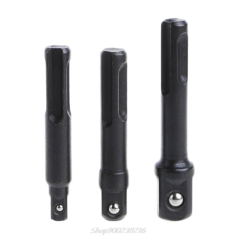 3pcs SDS Plus Socket Driver Drills Set Drill Bit Adaptor 1/4" 3/8" 1/2" Chrome Vanadium Steel Socket Adapter Sds Power Drill Bit