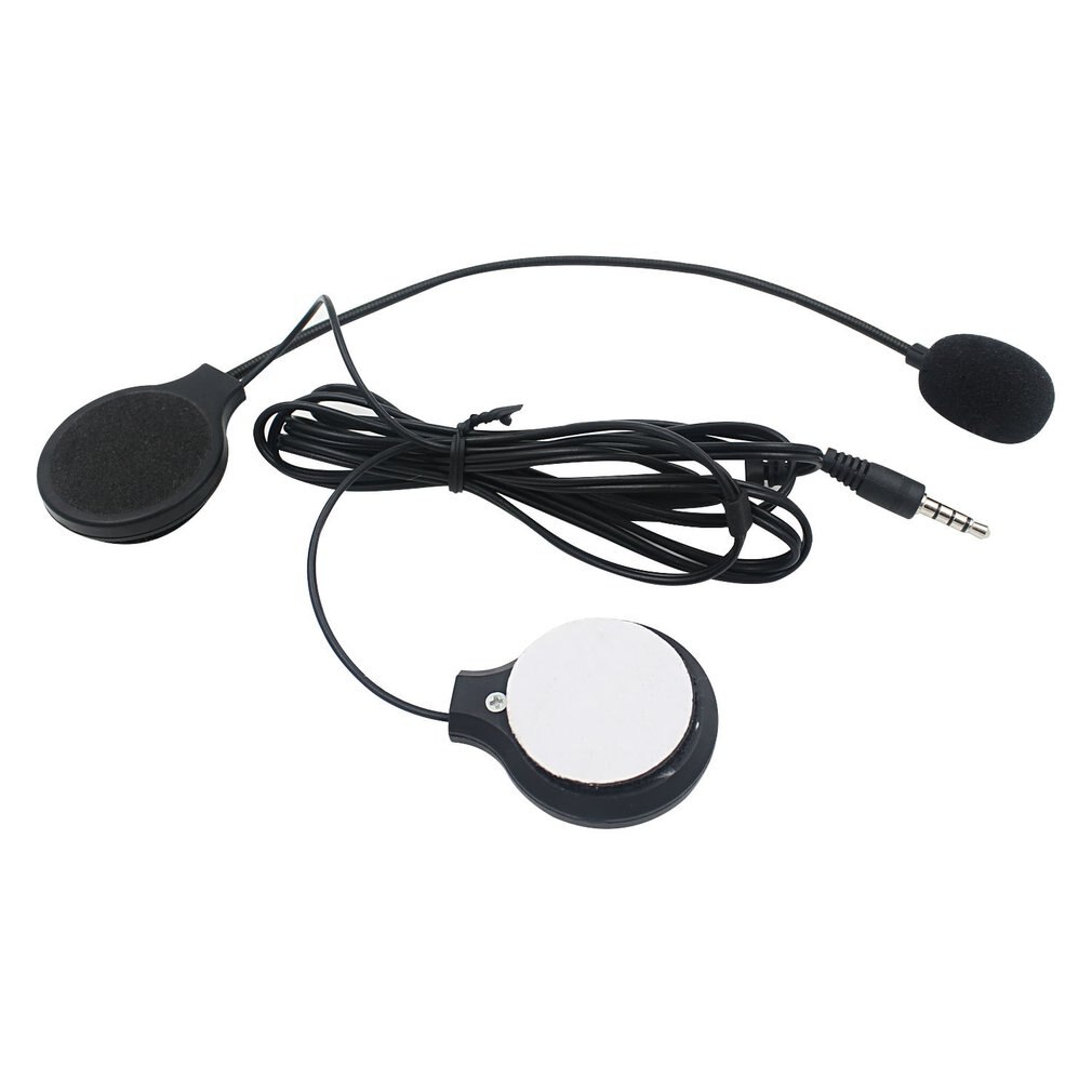 Ultra-Dunne Motocycle Headset 3.5Mm Aux Wired Helm Hoofdtelefoon Met Microfoon Voor Mobiele Telefoon Mp3 Speler