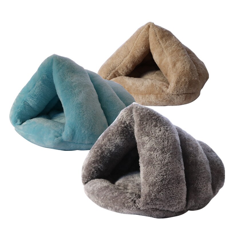 Pet Bed Soft Warm Nest Kennel Sleeping Bag Mat Pad Tent for Cat Dog Cave House Washable Plush Deep Sleep Cat Litter Mat