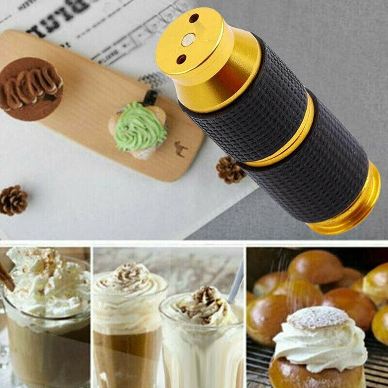 Portable Whipped Cream Cracker Dispenser Mini Rubber Grip Safe Gas Canister Dispenser Whipping Cream Dessert Tools