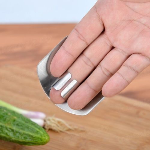 Rustfrit stål køkkenværktøj hånd fingerbeskytter kniv skåret skive sikker beskyttelse
