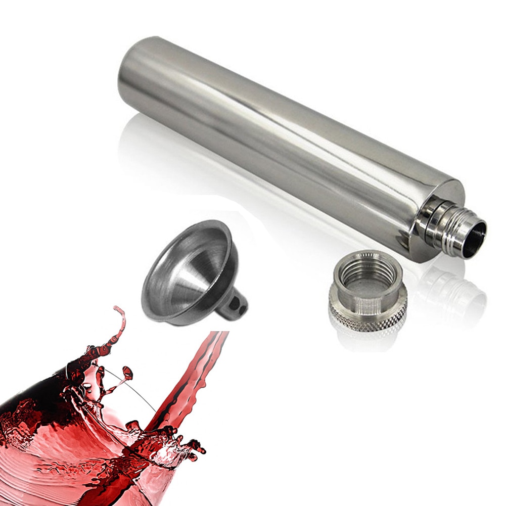 ! 2oz mini draagbare roestvrijstalen heupfles met drinkgerei, drinkbeker, trechter en whiskydop
