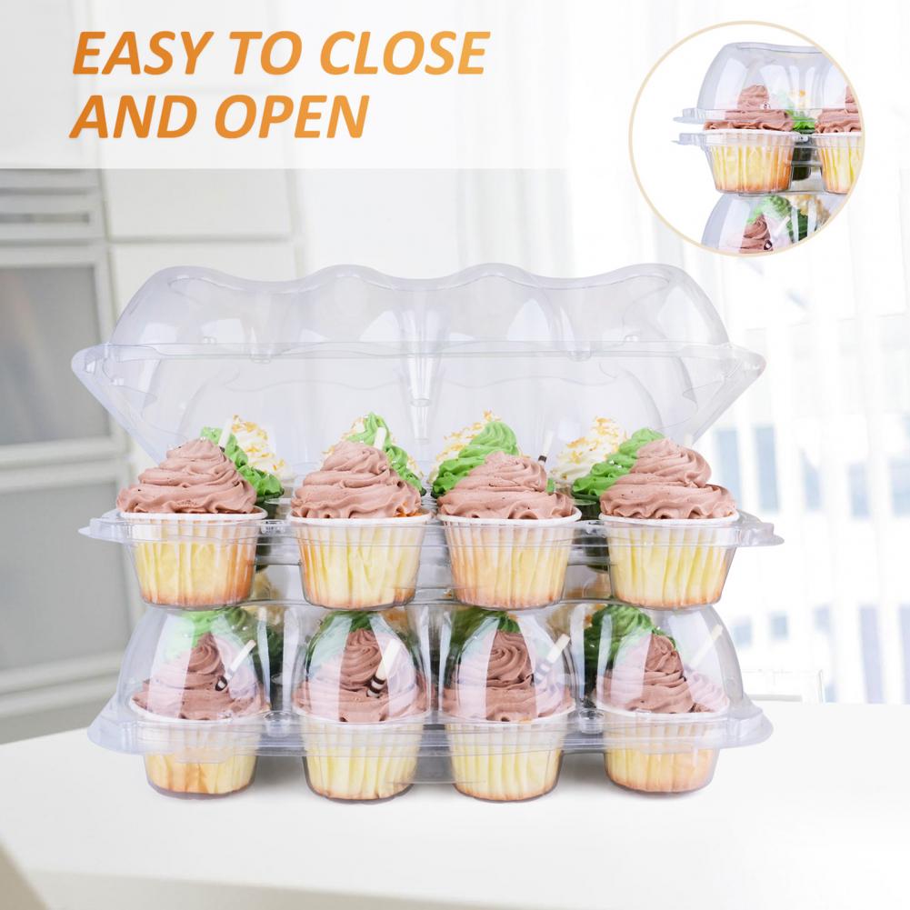 6 Gat/12 Hole Cupcake Container Milieuvriendelijke Goede Afdichting Prestaties Huisdier Cupcake Houder Doos Voor Thuis Milieuvriendelijke