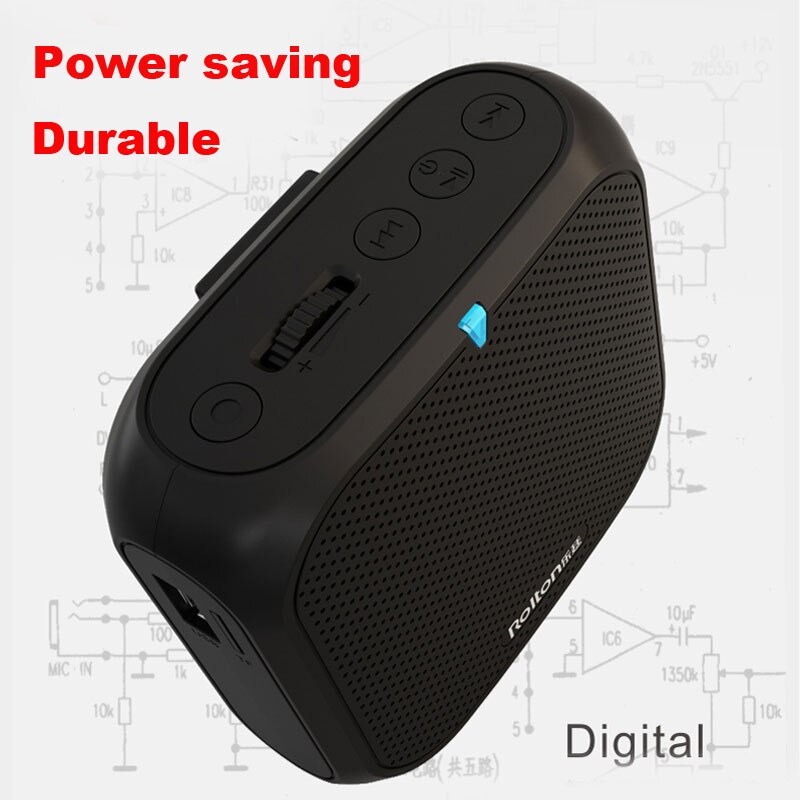 Rolton-Amplificador de voz portátil K400, megáfono con micrófono y cable, altavoz, Radio FM, MP3, entrenamiento para profesores