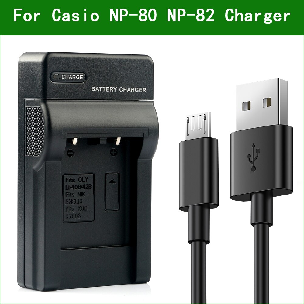 Lanfulang – chargeur de batterie pour appareil photo numérique, pour Casio EX G1 N5 N20 N50 ZS6 ZS100 ZS150 Z1 Z2 Z16 Z28 Z33, NP-80 NP-82 BC-80L