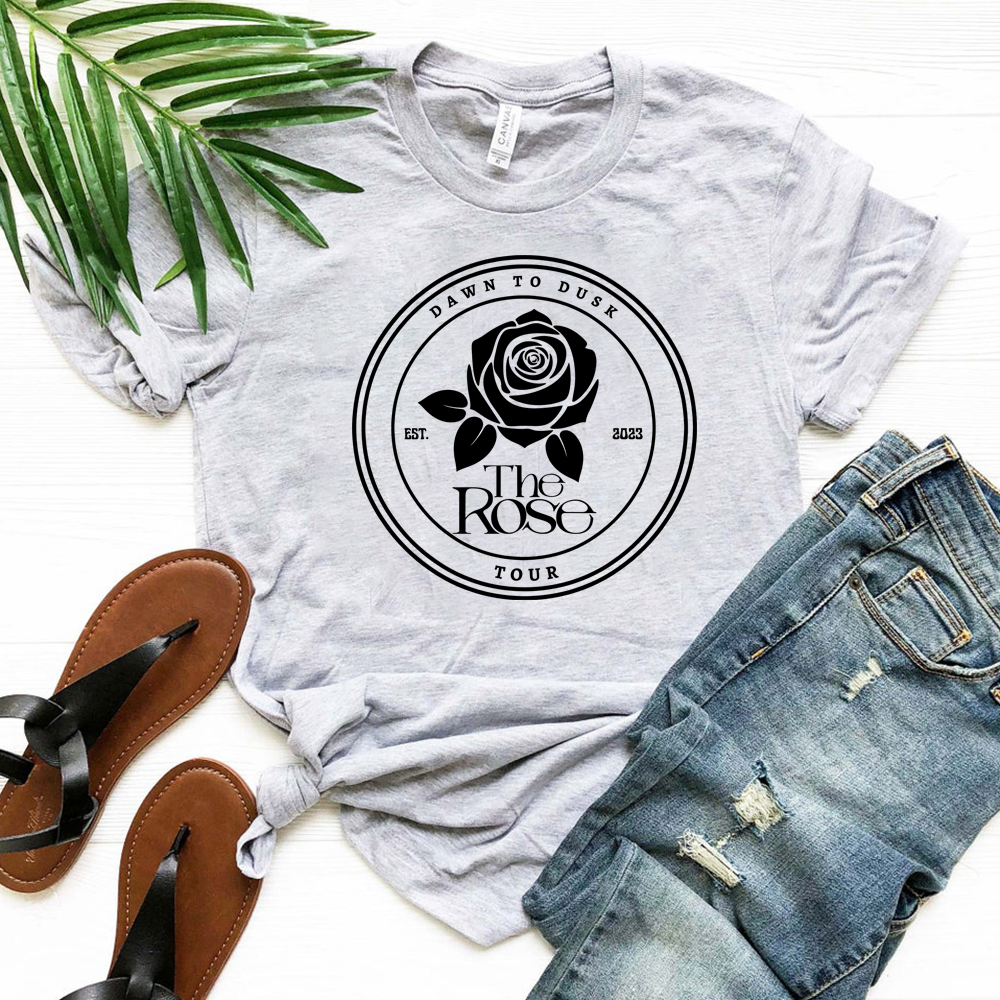 The Rose Kpop T-shirt The Rose Back To Me Shirt Korean Group Inspired Women/men Short Sleeve Tees Kim Woo-sung Jaehyeong Merch: S / GRAY