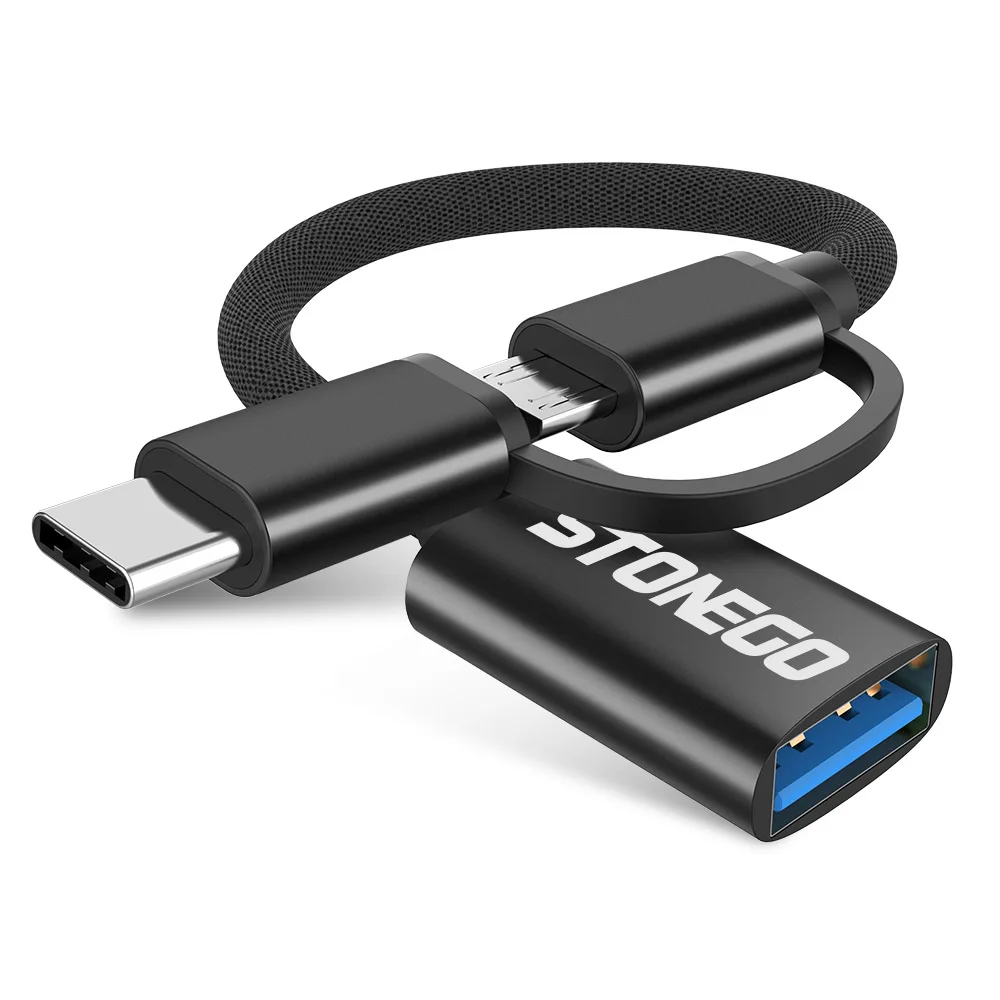 STONEGO USB do USB Dapter kabel OTG typu C męski do USB 3.0 2.0 żeński kabel do MacBook Pro Samsung Adapter typu C: Beżowy