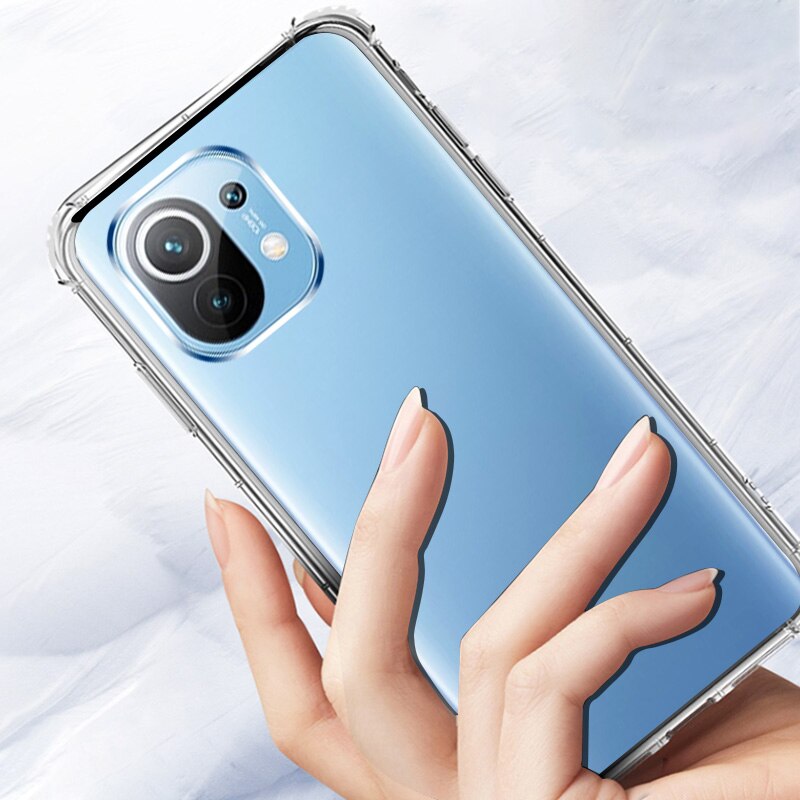 Mi11 schutzhüllen für xiaomi  mi 11, 5g /  Profi / Ultra / lite: transparente tpu-silikon-schutzhülle mit passgenauem Stoßstange für sterben rückseite des xiaomi  mi 11x Profi