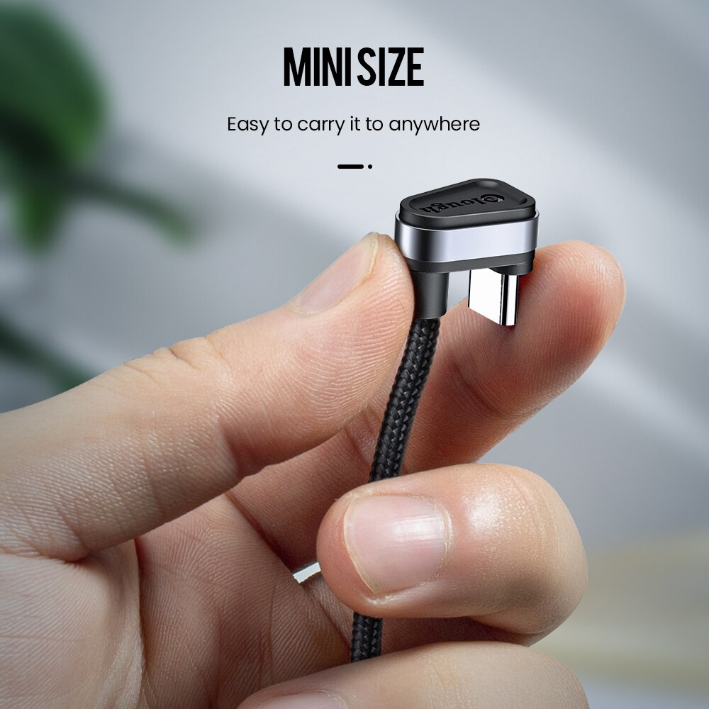 Elough Usb Type C Kabel Voor Samsung Xiaomi Mi Redmi Usb C Kabel 2.4A Snelle Telefoon Opladen Data Cord Type C 180 Graden Usb C Kabel