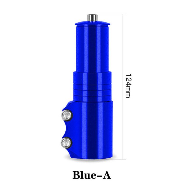 Mountain Fietsstuur Vorkbuis Rise Up Extender Extension Head Up Adapter Aluminium Steel Racefiets Stuurpen: 124mmBlue
