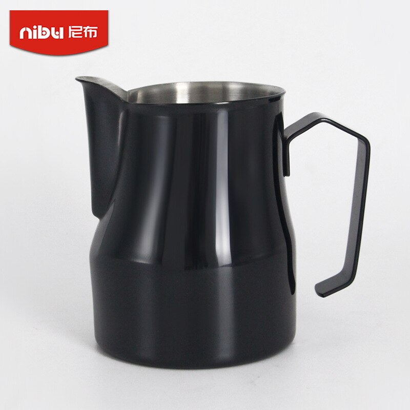 Nibbe italiensk farge melkeskumtanker 304 kaffedampkanne i rustfritt stål kaffemaskin med støtte for preging av dampkanne