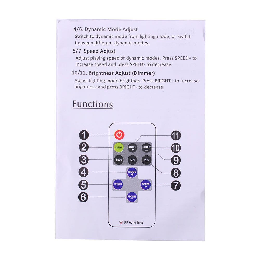 Mini 12V RF Wireless Remote Switch Controller Dimmer for Single LED Strip Light For Warm white/red/blue/green/yellow led tape